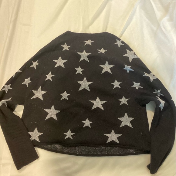 Chaser Black & Silver Star V-Neck Sweater – Size S – Cozy & Stylish - Picture 6 of 6